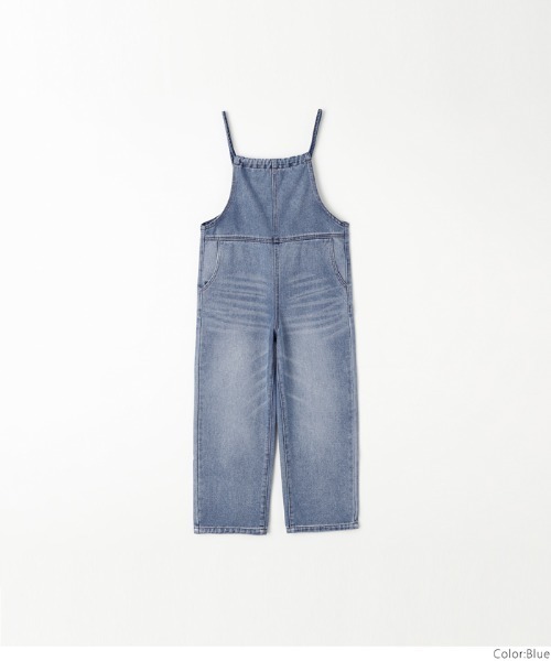 coca（coca）（コカ）の「キッズ 親子お揃いデニムサロペット（サロペット/オーバーオール・キッズ・ブルー・130/140/150）」の8枚目の写真