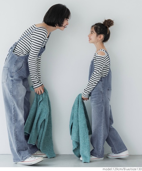 (sachiko)大人着用可ディオール　キッズ　デニム　14歳　本物 SUMMER SALE】【110-150cm】キッズ ストレッチ オーバーオール