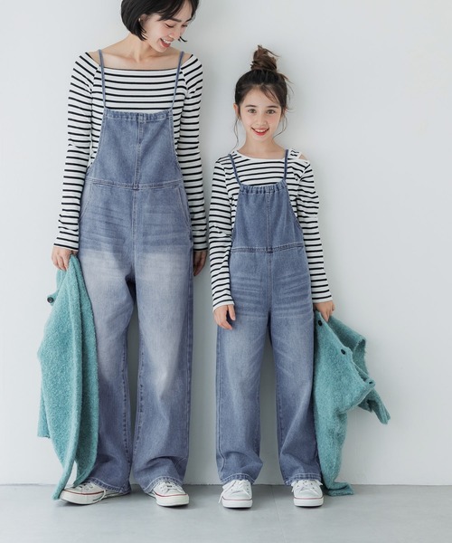 coca（coca）（コカ）の「キッズ 親子お揃いデニムサロペット