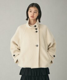 EMMEL REFINES | ＜EMMEL REFINES＞EM スタンドネック シャギー ショートコート(ピーコート)