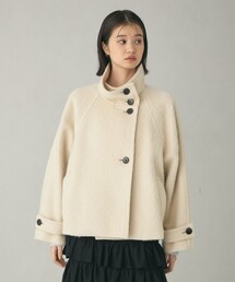 EMMEL REFINES＞EM スタンドネック シャギー ショートコートを使った