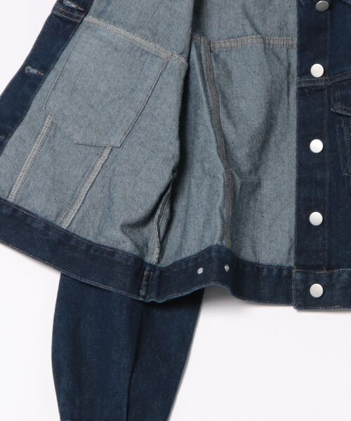archives（アルシーヴ）の「ショートＧジャン（デニムジャケット・レディース・ネイビー/ブラック・MEDIUM）」の18枚目の写真