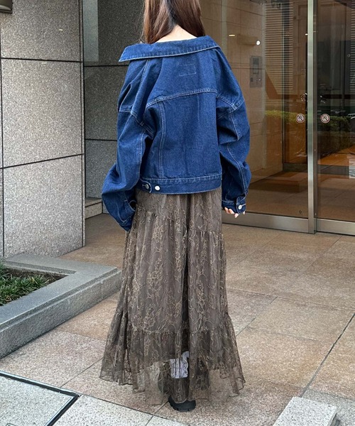 archives（アルシーヴ）の「ショートＧジャン（デニムジャケット・レディース・ネイビー/ブラック・MEDIUM）」の9枚目の写真