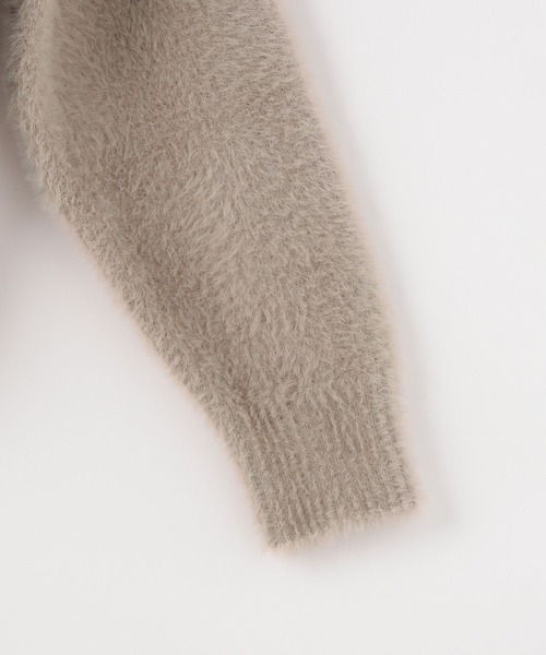 BAYFLOW（ベイフロー）の「[セットアップで着用可能]シャギーニットハイネックジッププルオーバー（ニット/セーター・レディース・チャコール/グレイッシュベージュ・FREE）」の13枚目の写真