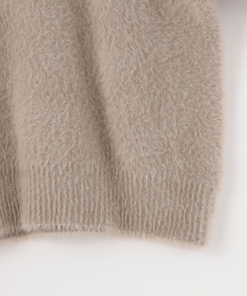 BAYFLOW（ベイフロー）の「[セットアップで着用可能]シャギーニットハイネックジッププルオーバー（ニット/セーター・レディース・チャコール/グレイッシュベージュ・FREE）」の14枚目の写真