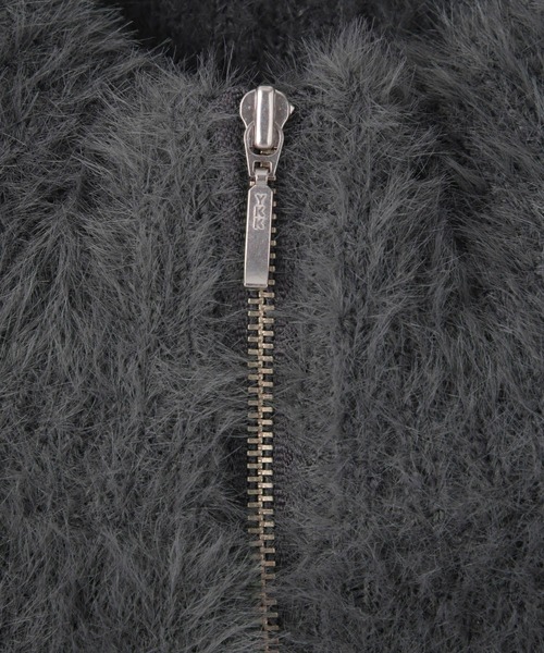 BAYFLOW（ベイフロー）の「[セットアップで着用可能]シャギーニットハイネックジッププルオーバー（ニット/セーター・レディース・チャコール/グレイッシュベージュ・FREE）」の16枚目の写真