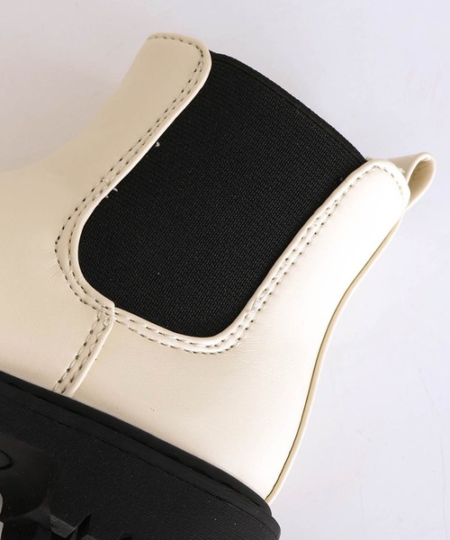 F.O.KIDS（エフオーキッズ）の「F.O.KIDS/エフオーキッズ サイドゴアブーツ（ブーツ・キッズ・ブラック/アイボリー・18/17/19）」の7枚目の写真