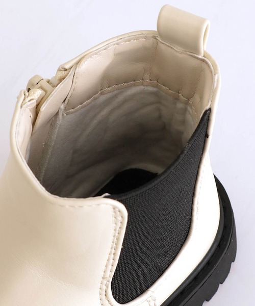 F.O.KIDS（エフオーキッズ）の「F.O.KIDS/エフオーキッズ サイドゴアブーツ（ブーツ・キッズ・ブラック/アイボリー・18/17/19）」の8枚目の写真