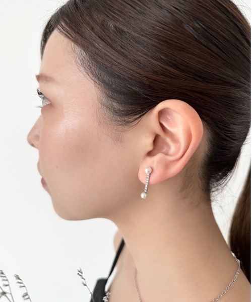 ciite'(シーテ)の「double pearl Bijou Pierce (両耳用)(ピアス(両耳用)・レディース・ゴールド/シルバー・FREE)」の4枚目の写真