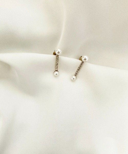 ciite'(シーテ)の「double pearl Bijou Pierce (両耳用)(ピアス(両耳用)・レディース・ゴールド/シルバー・FREE)」の8枚目の写真