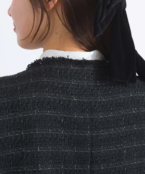 PICCIN(ピッチン)の「【WEB限定】ツイードパールジレ(ベスト・レディース・ブラック系その他・L/M)」の10枚目の写真