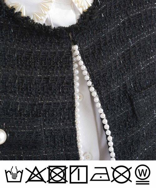 PICCIN(ピッチン)の「【WEB限定】ツイードパールジレ(ベスト・レディース・ブラック系その他・L/M)」の13枚目の写真