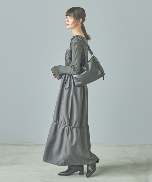 LAKOLE（ラコレ）の「2WAYギャザーショルダーバッグ / 145310（ショルダーバッグ・レディース・アイボリー/ブラック/ベージュ・FREE）」の8枚目の写真