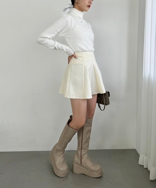 one after another NICE CLAUP(ワンアフターアナザーナイスクラップ)の「マチ付きフレアスカート(スカート・レディース・ブルー系その他/アイボリー/ブラック/ブラウン系その他・SMALL/MEDIUM)」の12枚目の写真