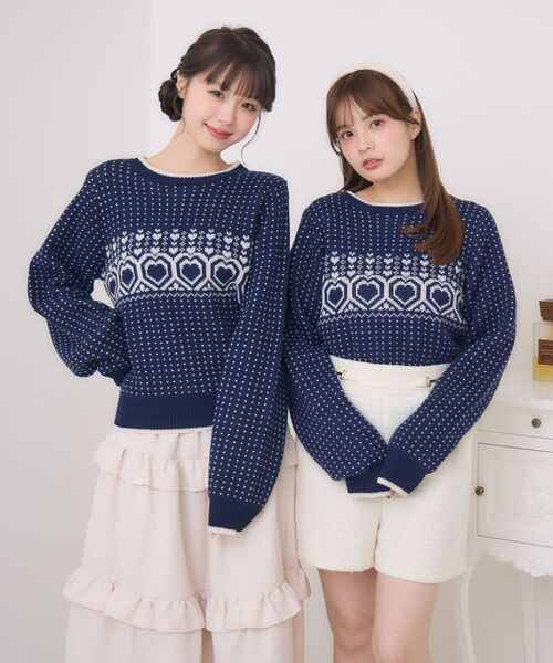 ems excite（エムズエキサイト）の「ノルディックNTPO（ニット/セーター・レディース・オフホワイト/ブルー/レッド・FREE）」の15枚目の写真