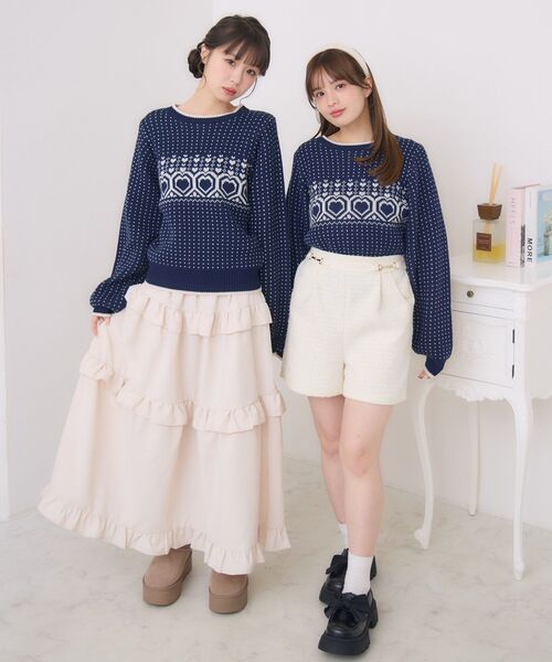 ems excite（エムズエキサイト）の「ノルディックNTPO（ニット/セーター・レディース・オフホワイト/ブルー/レッド・FREE）」の14枚目の写真