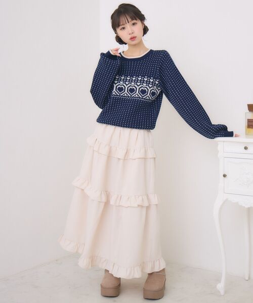 ems excite（エムズエキサイト）の「ノルディックNTPO（ニット/セーター・レディース・オフホワイト/ブルー/レッド・FREE）」の13枚目の写真