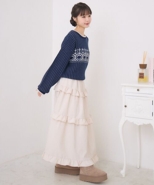 ems excite（エムズエキサイト）の「ノルディックNTPO（ニット/セーター・レディース・オフホワイト/ブルー/レッド・FREE）」の12枚目の写真