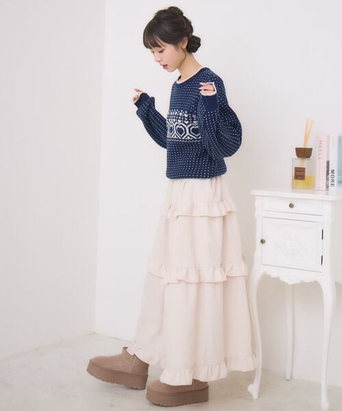 ems excite（エムズエキサイト）の「ノルディックNTPO（ニット/セーター・レディース・オフホワイト/ブルー/レッド・FREE）」の11枚目の写真