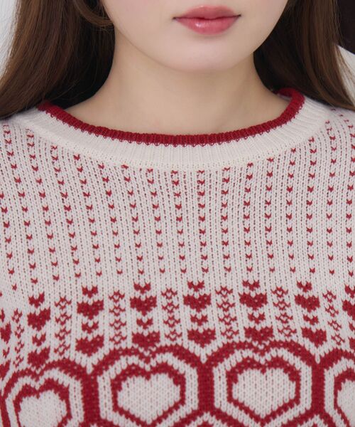 ems excite（エムズエキサイト）の「ノルディックNTPO（ニット/セーター・レディース・オフホワイト/ブルー/レッド・FREE）」の20枚目の写真