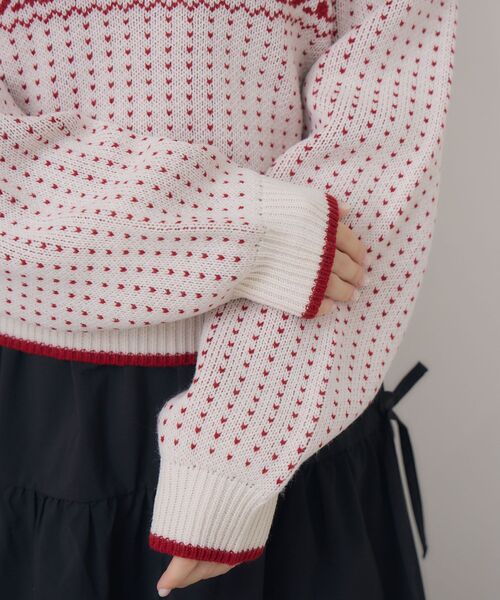 ems excite（エムズエキサイト）の「ノルディックNTPO（ニット/セーター・レディース・オフホワイト/ブルー/レッド・FREE）」の17枚目の写真