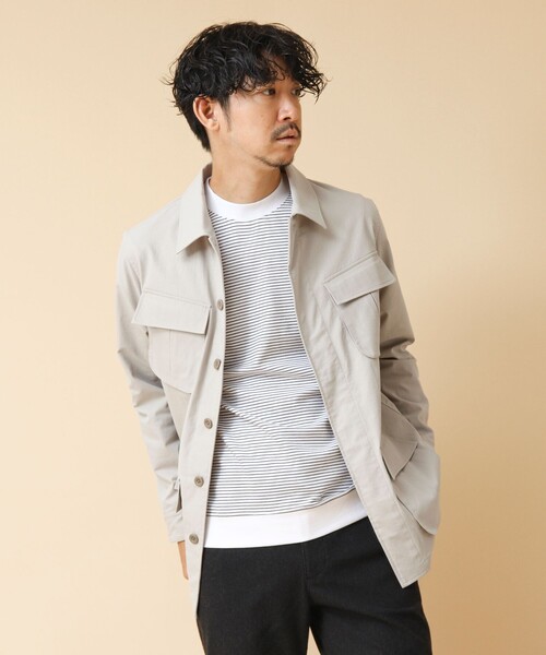 NOLLEY’S（ノーリーズ）の「《ビジカジ対応》セミシルケットスムース ボーダードレスT長袖 24AW（Tシャツ/カットソー・メンズ・ホワイト/ブラック/キナリ・XL/L/M/S）」の13枚目の写真