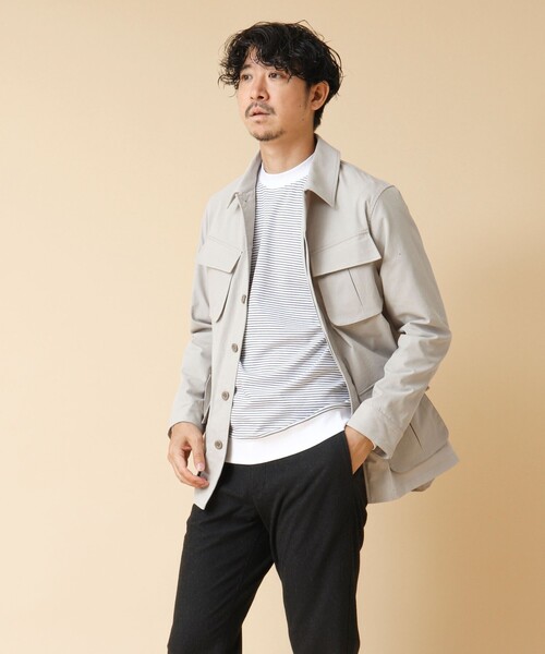 NOLLEY’S（ノーリーズ）の「《ビジカジ対応》セミシルケットスムース ボーダードレスT長袖 24AW（Tシャツ/カットソー・メンズ・ホワイト/ブラック/キナリ・XL/L/M/S）」の15枚目の写真