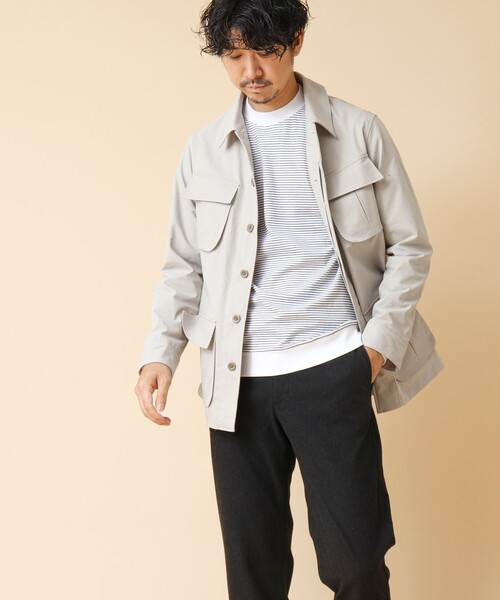 NOLLEY’S（ノーリーズ）の「《ビジカジ対応》セミシルケットスムース ボーダードレスT長袖 24AW（Tシャツ/カットソー・メンズ・ホワイト/ブラック/キナリ・XL/L/M/S）」の16枚目の写真