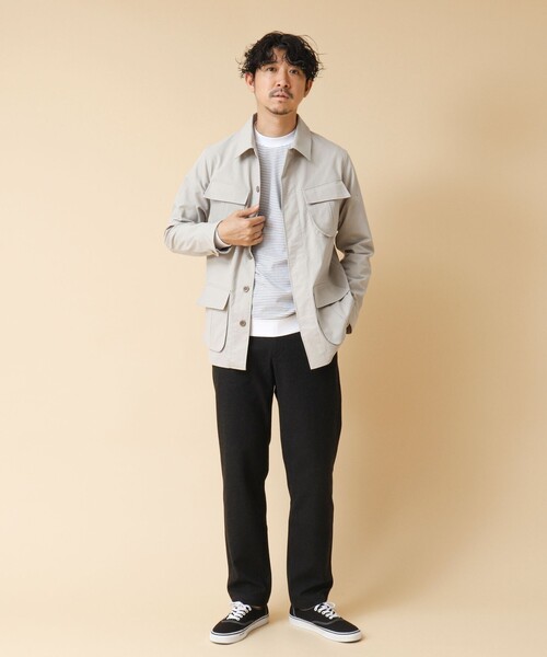 NOLLEY’S（ノーリーズ）の「《ビジカジ対応》セミシルケットスムース ボーダードレスT長袖 24AW（Tシャツ/カットソー・メンズ・ホワイト/ブラック/キナリ・XL/L/M/S）」の17枚目の写真