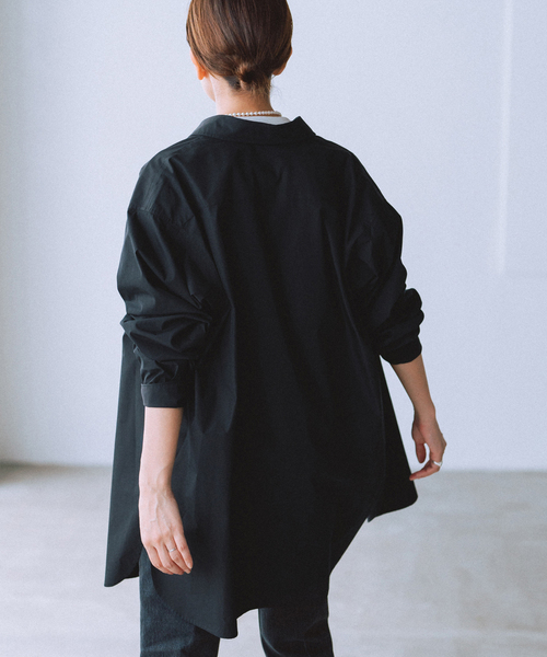 IENA BLACK スリットシャツ