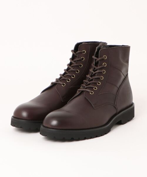 【PADRONE/パドローネ】WATER PROOF LEATHER LACE UPBOOTS 撥水 防水レースアップレザーブーツ　VIBRAM社製タンクソール