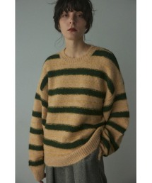 BLACK BY MOUSSY | border knit tops(ボーダーニットトップス)(ニット/セーター)