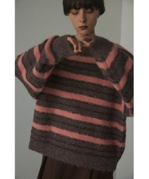 BLACK BY MOUSSY | border knit tops(ボーダーニットトップス)(ニット/セーター)