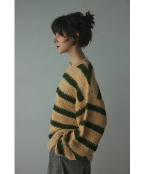 BLACK BY MOUSSY(ブラックバイマウジー)の「border knit tops(ボーダーニットトップス)(ニット/セーター・レディース・グリーン系その他/ピンク系その他・FREE)」の5枚目の写真