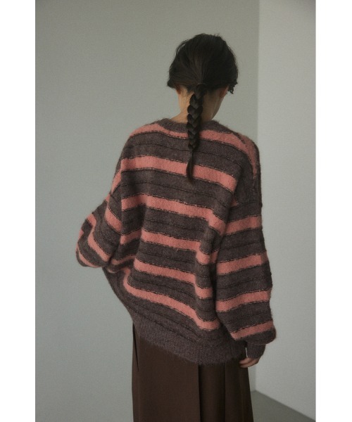 BLACK BY MOUSSY（ブラックバイマウジー）の「border knit tops