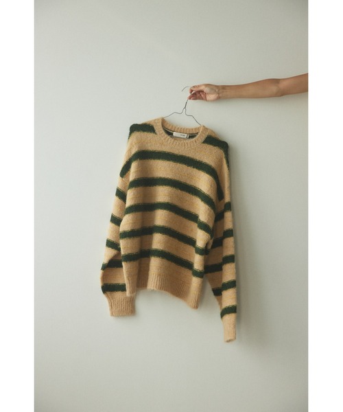 BLACK BY MOUSSY(ブラックバイマウジー)の「border knit tops(ボーダーニットトップス)(ニット/セーター・レディース・グリーン系その他/ピンク系その他・FREE)」の18枚目の写真