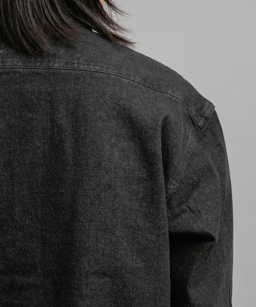 URBAN RESEARCH Sonny Label（アーバンリサーチサニーレーベル）の「10オンスデニムバンドカラーシャツ（シャツ/ブラウス・メンズ・ブラック/インディゴブルー・MEDIUM/LARGE）」の19枚目の写真