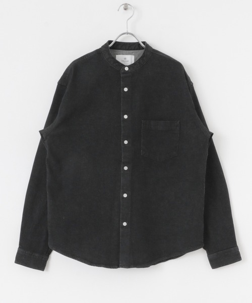 URBAN RESEARCH Sonny Label（アーバンリサーチサニーレーベル）の「10オンスデニムバンドカラーシャツ（シャツ/ブラウス・メンズ・ブラック/インディゴブルー・MEDIUM/LARGE）」の20枚目の写真