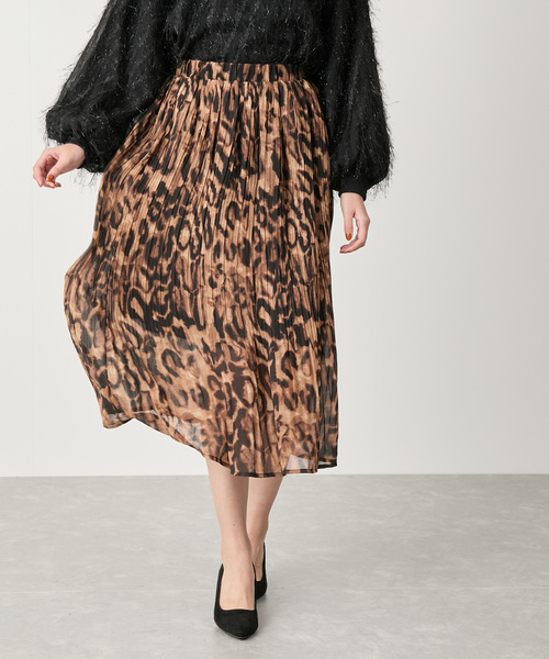 Jayro(ジャイロ)の「アニマルプリーツスカート(スカート・レディース・ダークブラウン/グレー・FREE)」の3枚目の写真