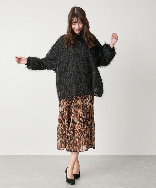 Jayro(ジャイロ)の「アニマルプリーツスカート(スカート・レディース・ダークブラウン/グレー・FREE)」の5枚目の写真