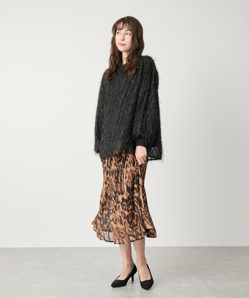 Jayro(ジャイロ)の「アニマルプリーツスカート(スカート・レディース・ダークブラウン/グレー・FREE)」の6枚目の写真