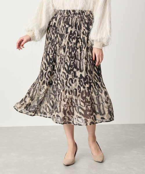 Jayro(ジャイロ)の「アニマルプリーツスカート(スカート・レディース・ダークブラウン/グレー・FREE)」の8枚目の写真