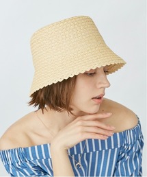 美品　シャポードオー　ストローハット Chapeau d' O StrawBraid Casablanca / シャポードオー（ハット