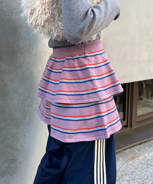 セール】【HELLO.SANFRANCISCO】マルチボーダーニットミニ