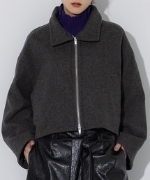 STUDIOUS | 【STUDIOUS/ステュディオス】Stand Collar Wool Blouson/スタンドカラーウールブルゾン/ショートコート(ブルゾン)