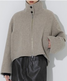 STUDIOUS | 【STUDIOUS/ステュディオス】Stand Collar Wool Blouson/スタンドカラーウールブルゾン/ショートコート(ブルゾン)