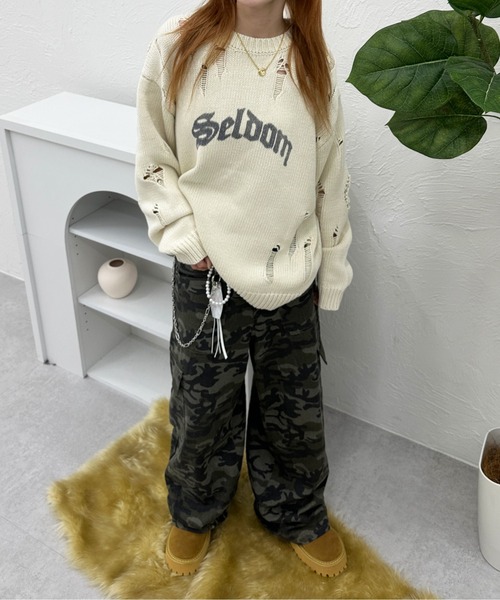 ピグメントダメージニット（ニット/セーター）｜sedacle（セダクル）