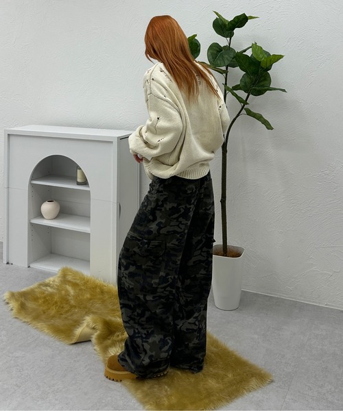 ピグメントダメージニット（ニット/セーター）｜sedacle（セダクル）