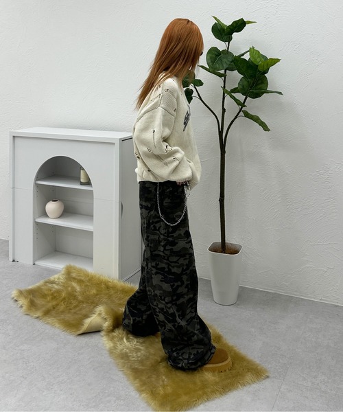 ピグメントダメージニット（ニット/セーター）｜sedacle（セダクル）