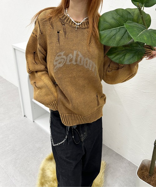 ピグメントダメージニット（ニット/セーター）｜sedacle（セダクル）